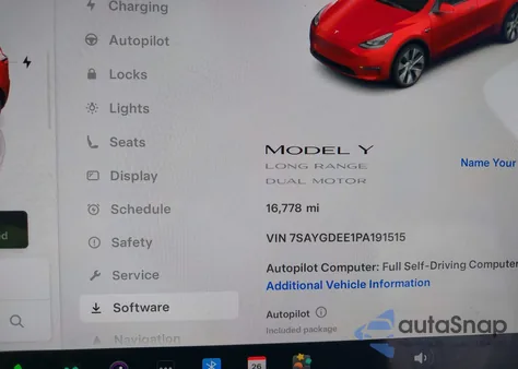 2023 Tesla Model Y Awd/Long Range Dual Motor All-Wheel Drive z USA, uszkodzony, nr VIN 7SAYGDEE1PA191515